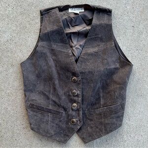 Great Land Suede Vest with Button Closure